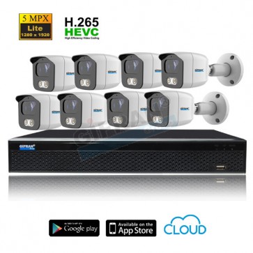 kit telecamere XVR 5MPX lite 1080 e 8 telecamere