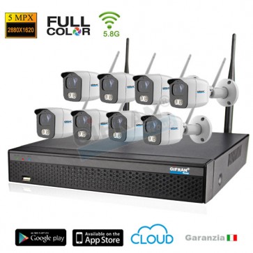 Telecamera videosorveglianza senza fili per Kit Gifran con video analisi