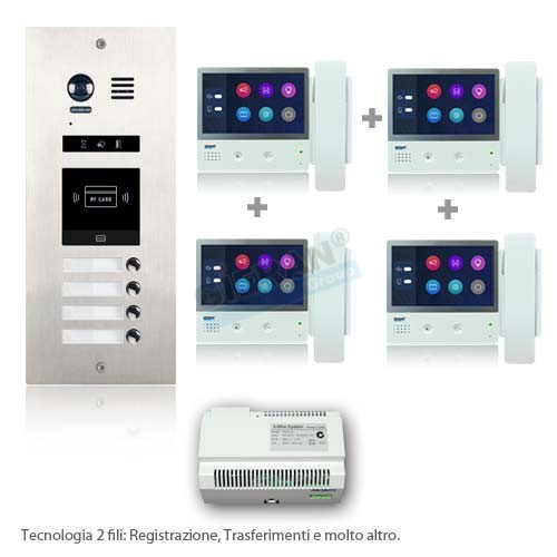 Telecamera Spioncino Wireless, Visore Digitale Per Citofono Con Visione Notturna A 120 Gradi 1080P, Connessione Wireless, Monitor A Colori 4,3 Pollici, Citofono Bidirezionale