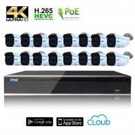 kit videosorveglianza 4k 8 Megapixel 16 canali