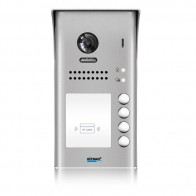 Pulsantiera videocitofono quattro appartamenti collegamento 2 fili