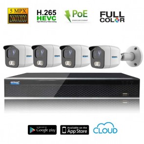 kit videosorveglianza POE 5MPX grandangolo