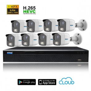 kit telecamere XVR 5MPX lite 1080 e 8 telecamere
