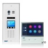 Kit videocitofono condominiale  per medio e grandi condomini con pulsantiera e 10 monitor 7 pollici touch screen