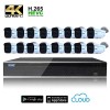 Kit Videosorveglianza Ultra AHD 16 Telecamere 8 MPX (4K) / 5 MPX con focale variabile motorizzata completo di disco 1000 GB
