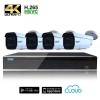 Kit Videosorveglianza Ultra AHD 4 Telecamere 8 MPX (4K) / 5 MPX con focale variabile motorizzata completo di disco 1000 GB