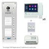 kit videocitofono 8 appartamenti con pulsantiera 8 tasti e monitor 7 pollici touch screen con cornetta